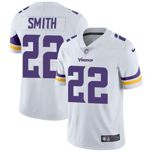 Men 2019 Minnesota Vikings #22 Smith white Nike Vapor Untouchable Limited NFL Jersey->minnesota vikings->NFL Jersey